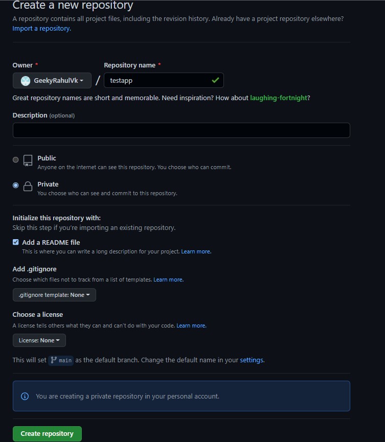 Image 2: create github repository
