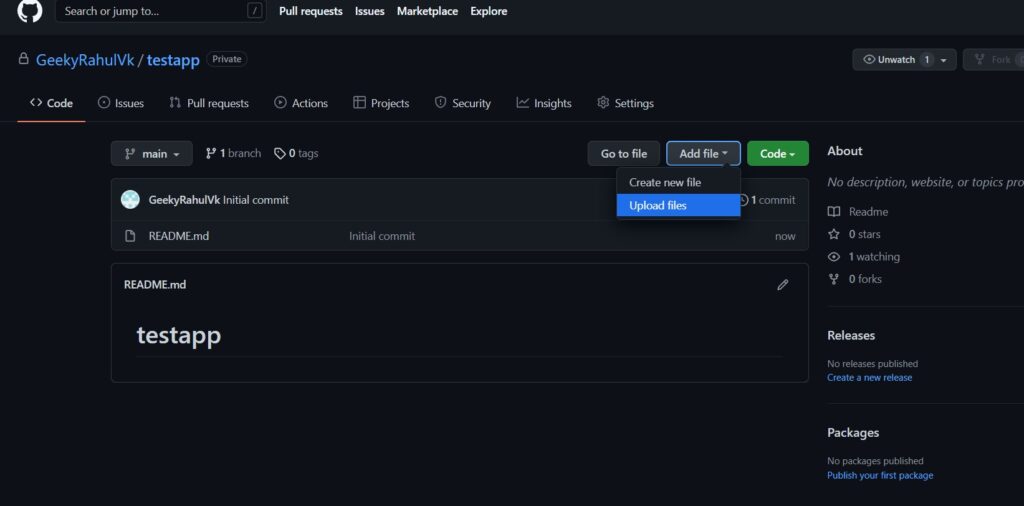 Image 3: repository created