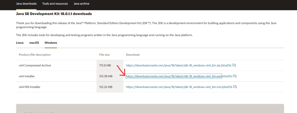 Image 1: downloading java installer