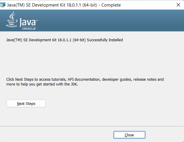 Image 3: java succesfully installed