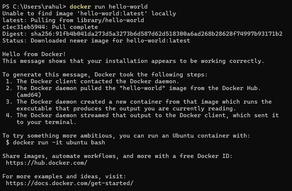 Hello Docker Image